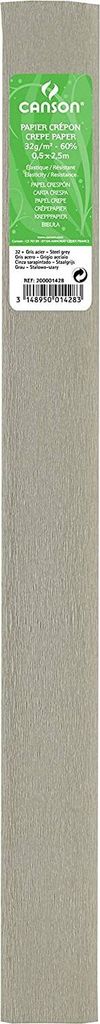 CANSON Krepppapier-Rolle 32 g/qm Farbe: grau (32) 0,5 x 2,5 m