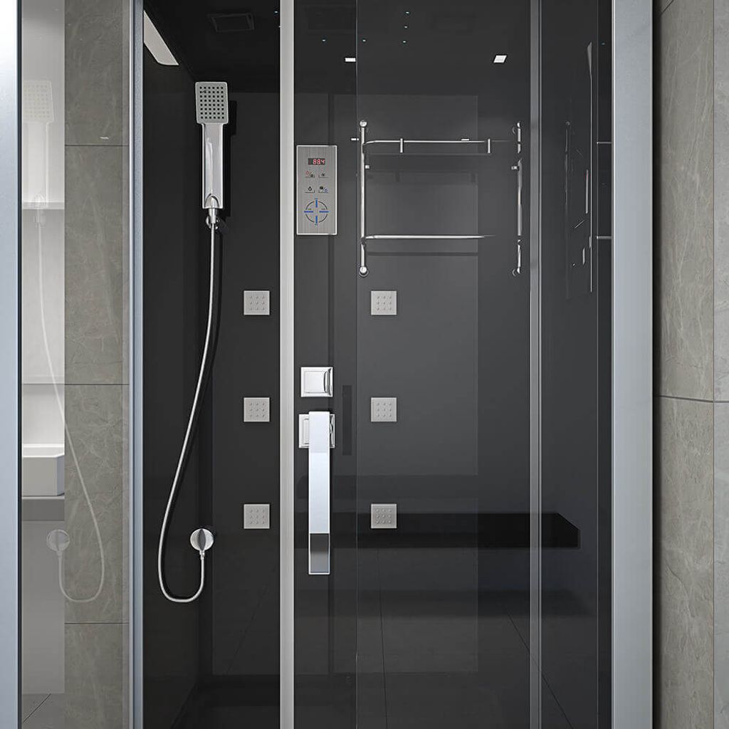HOME DELUXE - Komplettdusche WAVE L - Schwarz,Maße: 100 x Produktbild 8