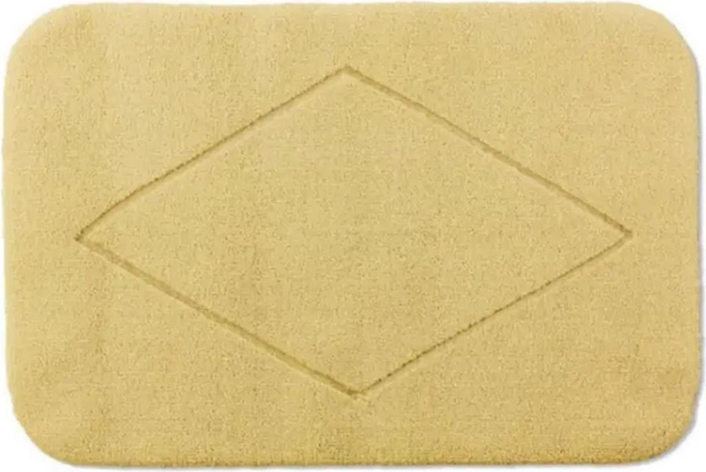 Rhomtuft Badteppich Raute abgerundet Farbe mais Größe 50x60 cm
