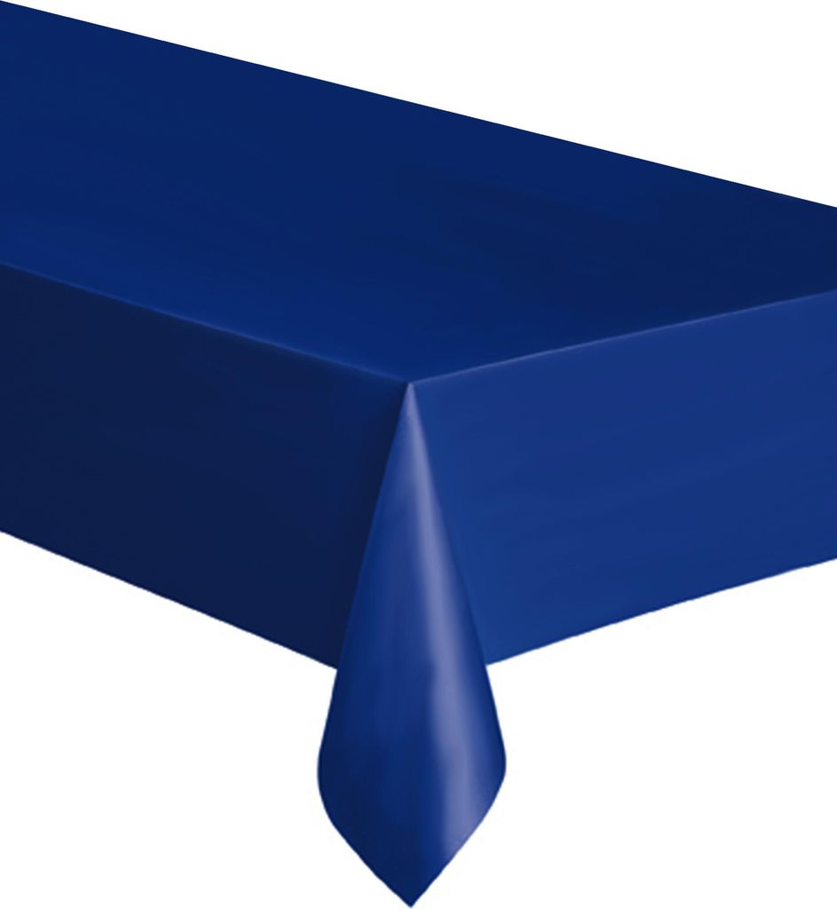 Unique Kunststoff-Tischdecke - 2,74 m x 1,37 m - Marineblau, Navy Blue