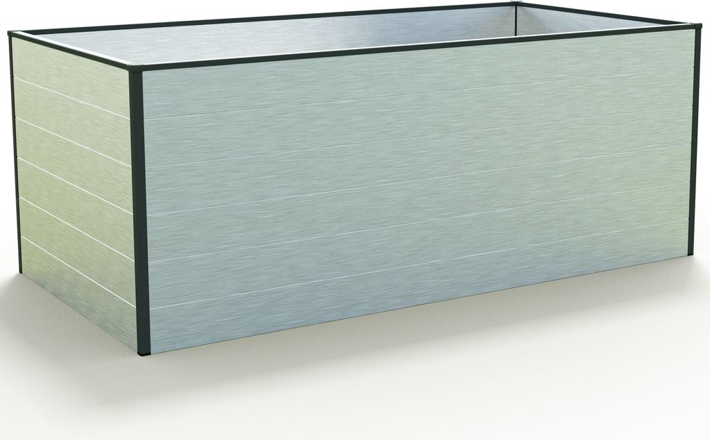 GFP Hochbeet Kräuter-Gemüse-Beet Aluminium CHRISTINA - 195x99x77cm - Aluminium eloxiert