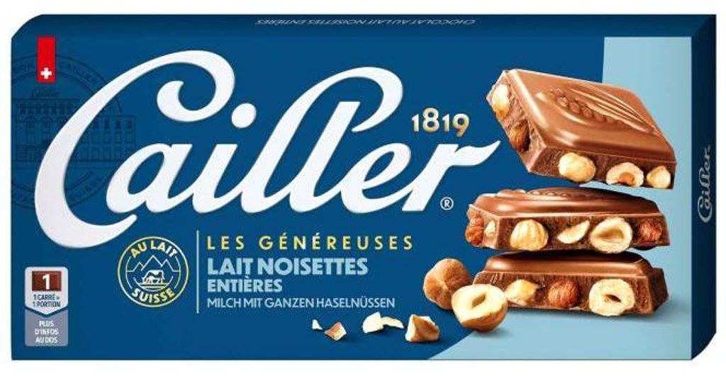 Cailler Lait Noisettes Entières 200g Produktbild 