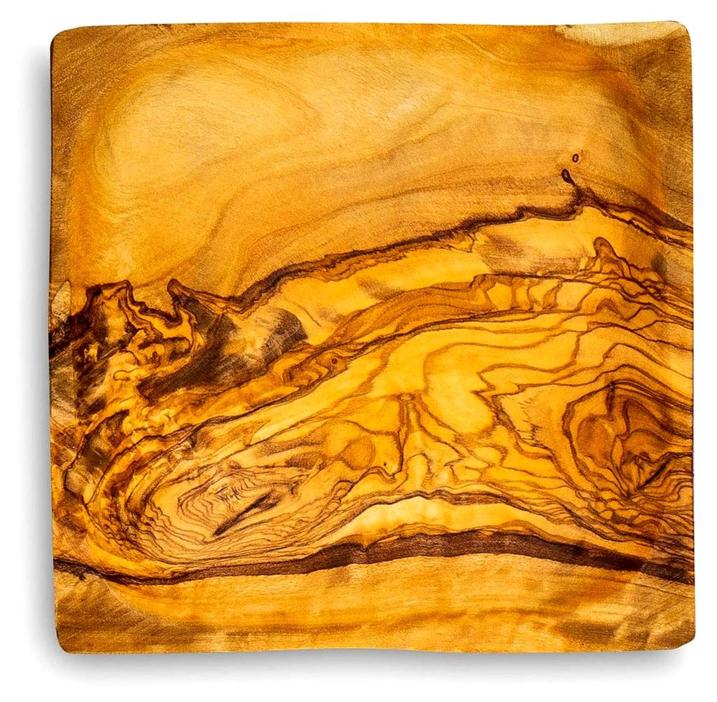 Schale aus Olivenholz ca. 12x12cm Dekoschale Natur Unikat Tischdeko Brotschale Snackschale