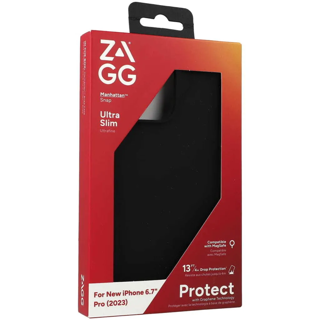 Coque iPhone 15 Pro Max ZAGG - Protection robuste et design transparent - 9