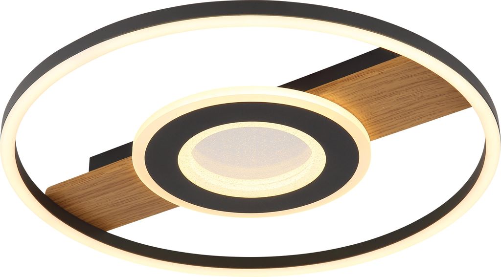 Globo Lighting Deckenleuchte Metall holzoptik, LED