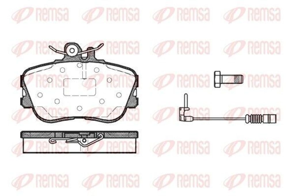 REMSA Bremsbeläge Satz Vorne Bremsklötze passend für MERCEDES-BENZ C-Klasse Limousine (W202) 0445.02