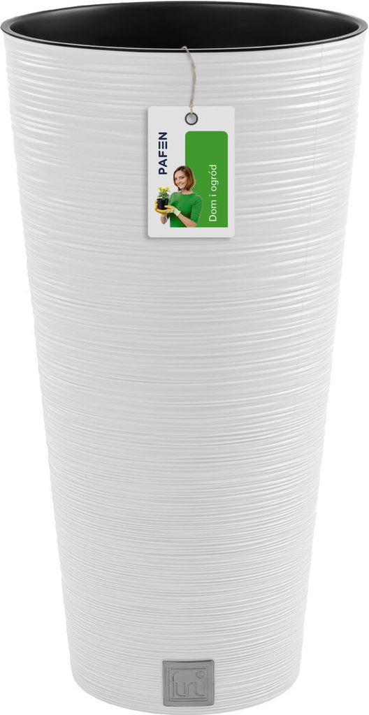 Prosperplast Blumentopf FURU SLIM Weiß 30 cm