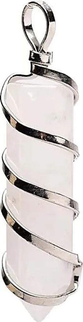 Lot de 5 Pendentifs en Cristal de Roche - Pointes de Quartz Naturel