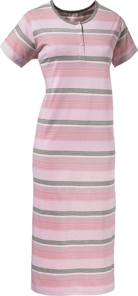 REDBEST Damen-Nachthemd rosé/grau 44 / 46