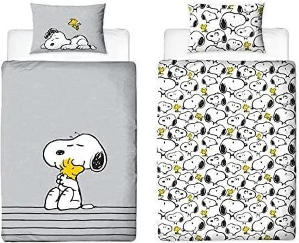 Housse de couette Peanuts réversible AG4154 - Ensemble lit 1 personne