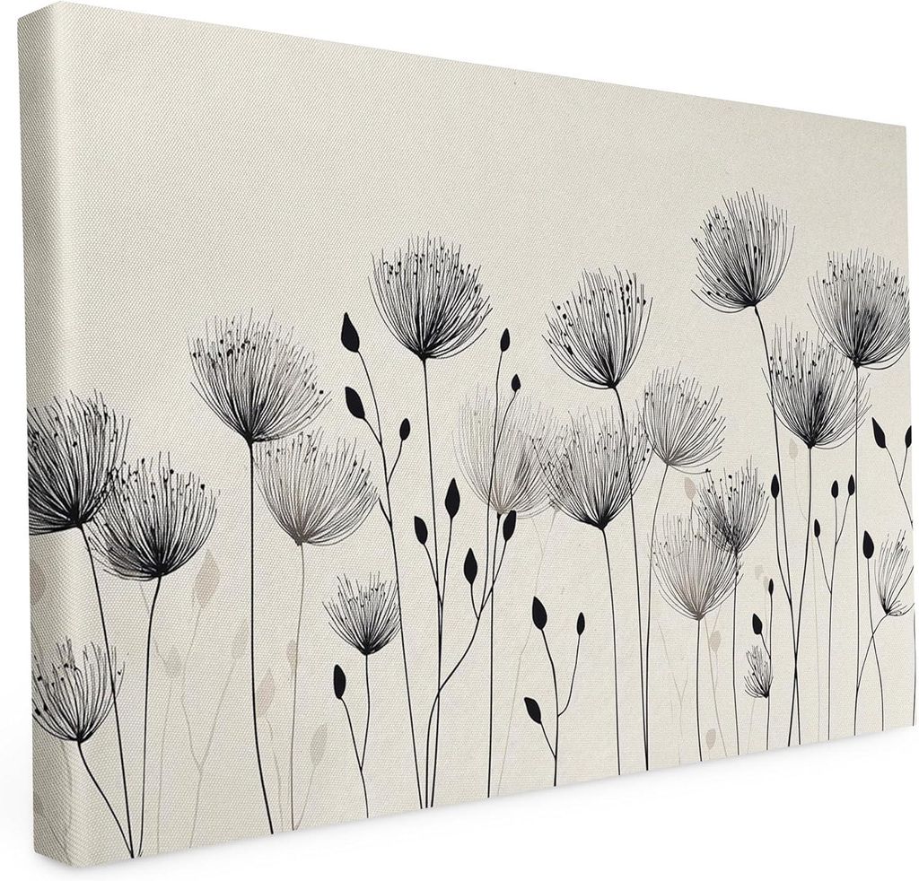 Keilrahmen bedruckt - Minimalistische Schönheit - Blumen - 20x30 cm - Wandbild auf Künstler Leinwand – matter hochwertiger Kunstdruck - 2cm