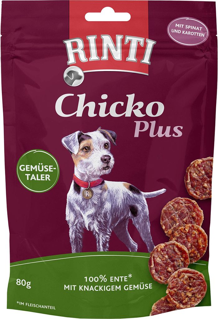 Rinti - Extra Chicko Plus 12x80g | Gemüsetaler mit Ente