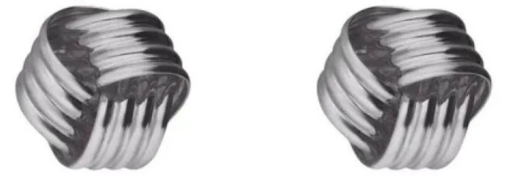 Boucles d'oreilles argentées Knot Nivola A5512-HT légères sans nickel