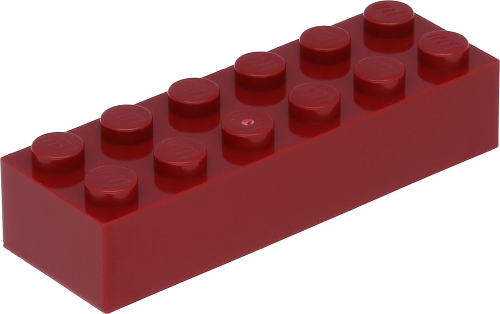 Lego 2x6 Stein 2456 - 10 Stück Dunkelrot