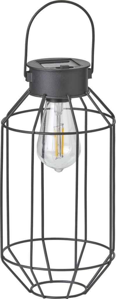 LED Solar Laterne Dämmerungssensor Industrielook IP44 Garten