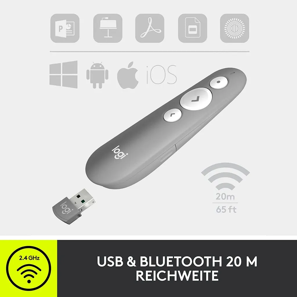 Télécommande de présentation Logitech R500s pointeur laser rouge - 22