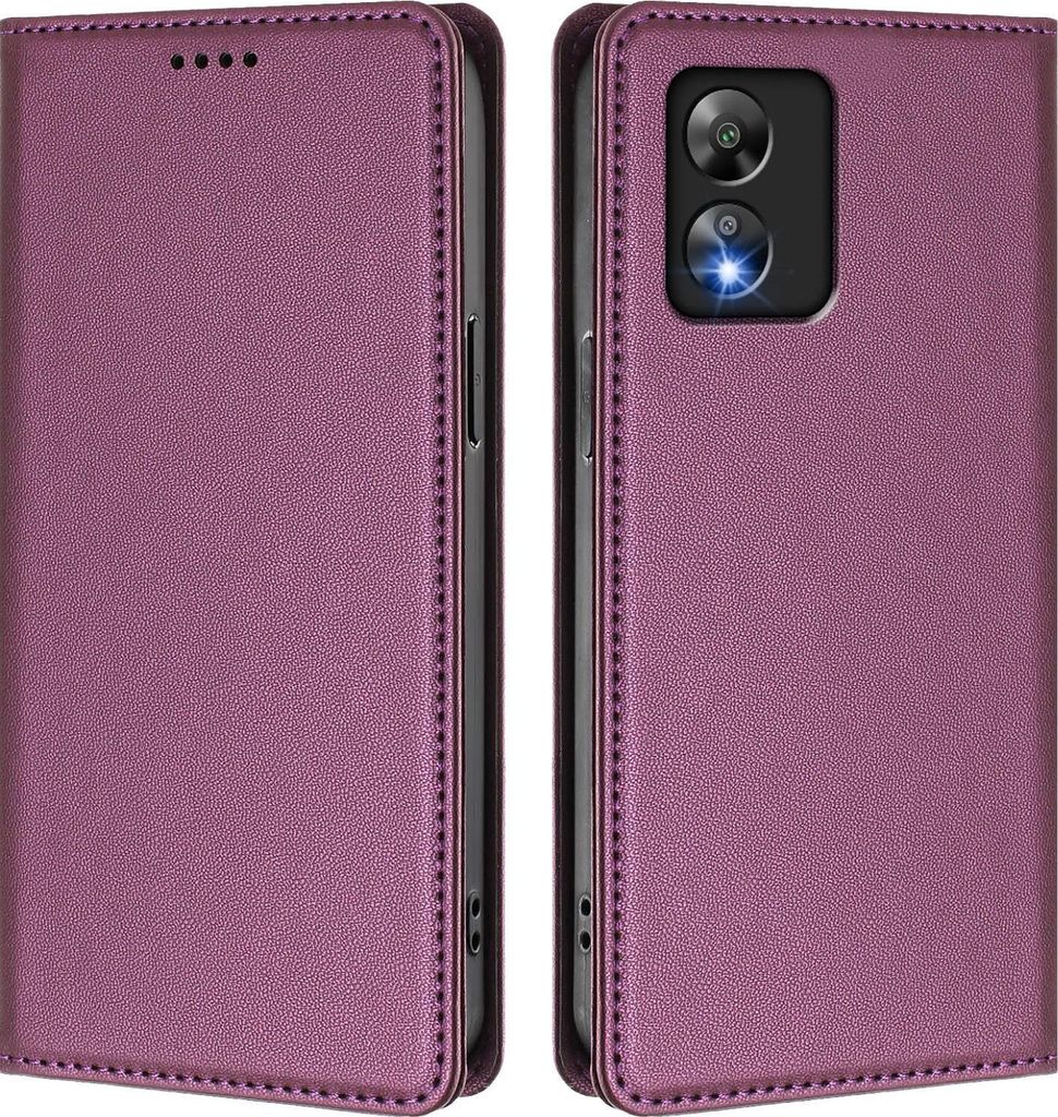 Handyhülle für Boost MobIle Celero 5G SC, Kunstleder Klapphülle Stoßfeste Magnetische Hülle mit Ständer Lila