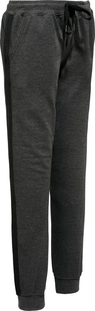 Erwin Müller Herren-Freizeithose, lang mit Bündchen anthrazit meliert-schwarz 54