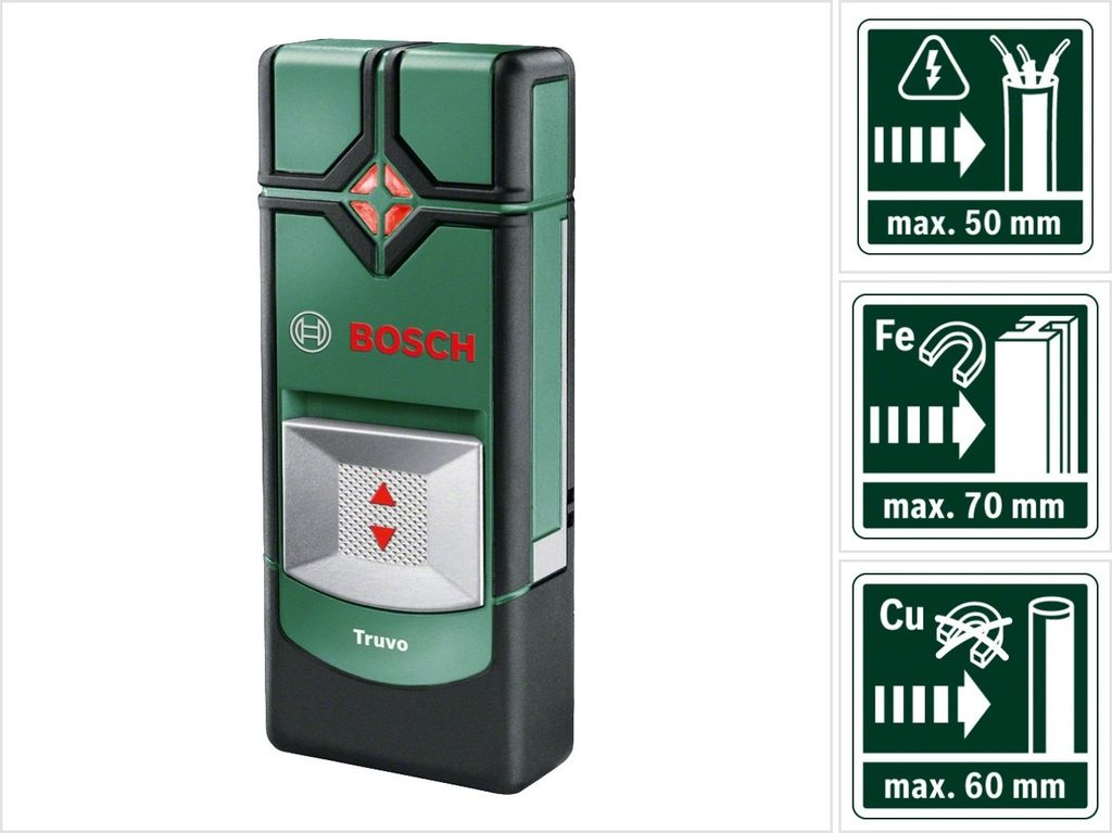 Bosch Truvo, Železný kov, Živý kábel, neželezitý kov, Obrázok produktu 