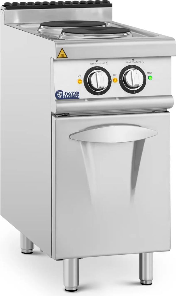 Expondo Royal Catering Elektroherd Gastro - 5,2 kW - 2 Platten - Unterschrank -