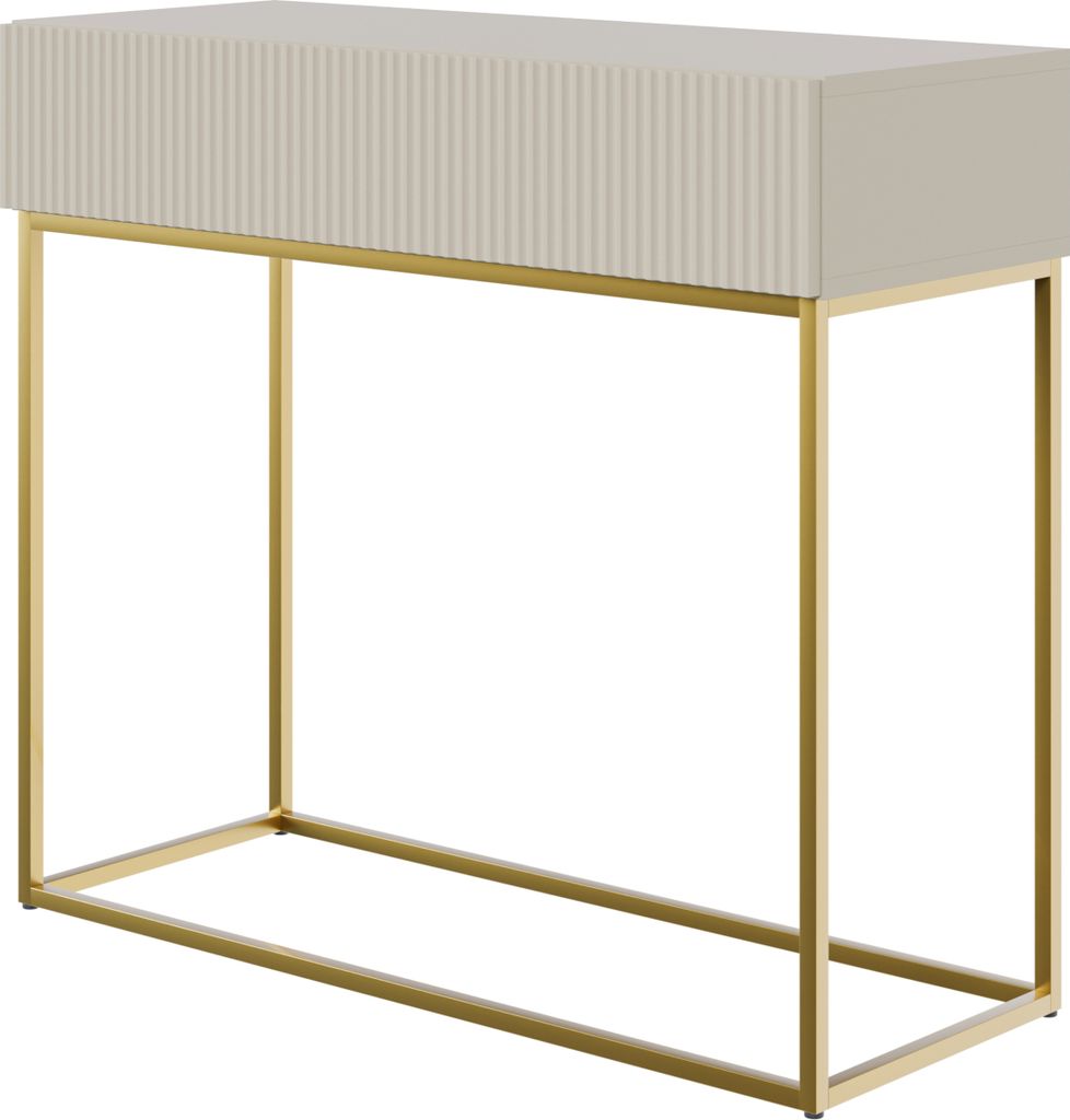 Selsey VELDIO - Konsolentisch mit Schublade, Graubeige Produktbild 