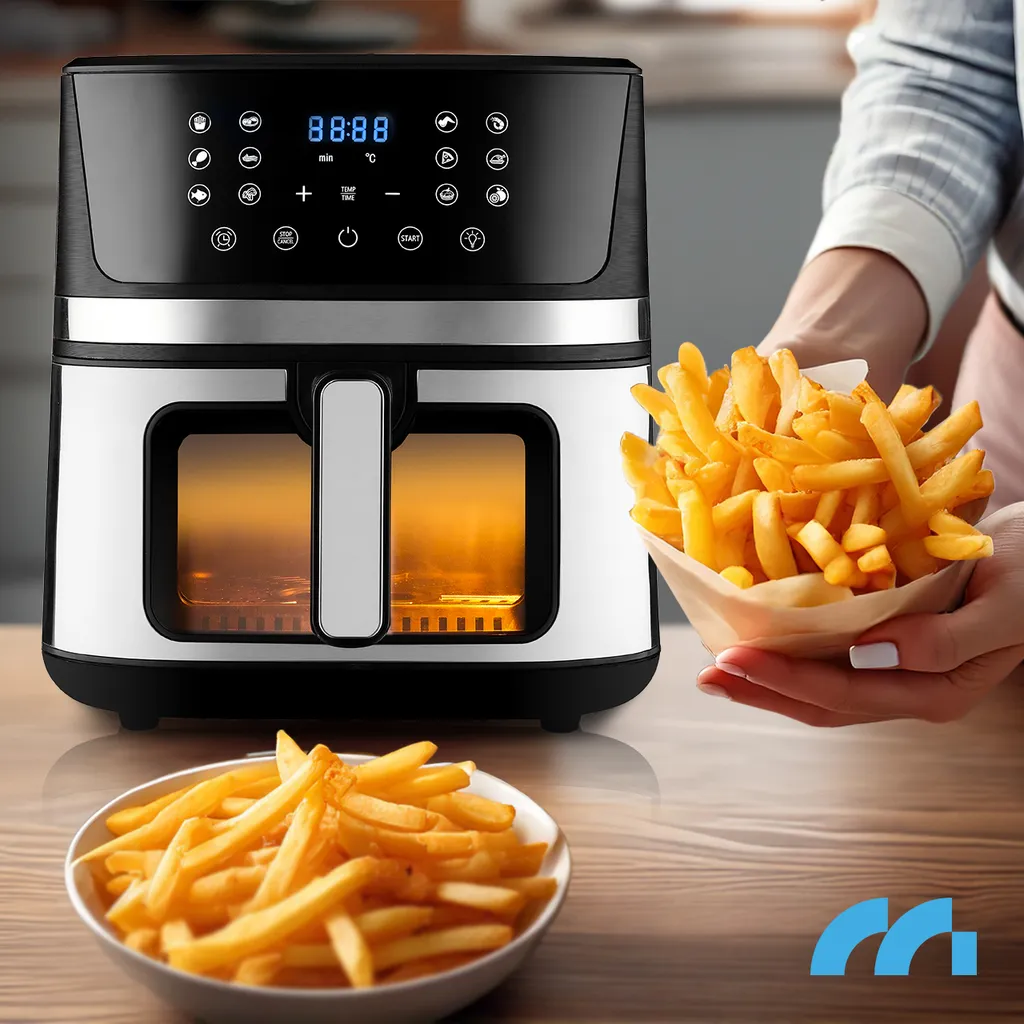 Friteuse sans huile 1800W hublot tactile 12 programmes MalTec 7L