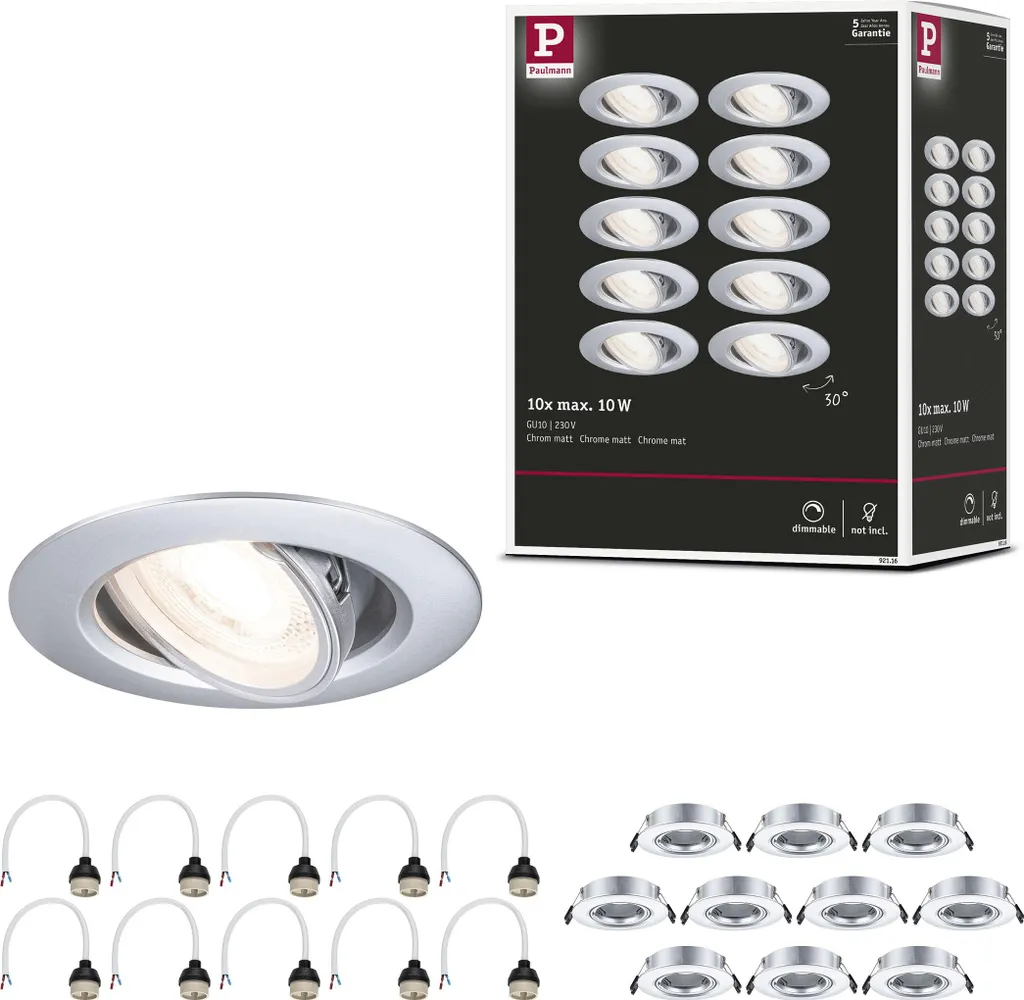 Fai da Te Luci Incasso Paulmann | Set 10 Faretti per Restyling Casa