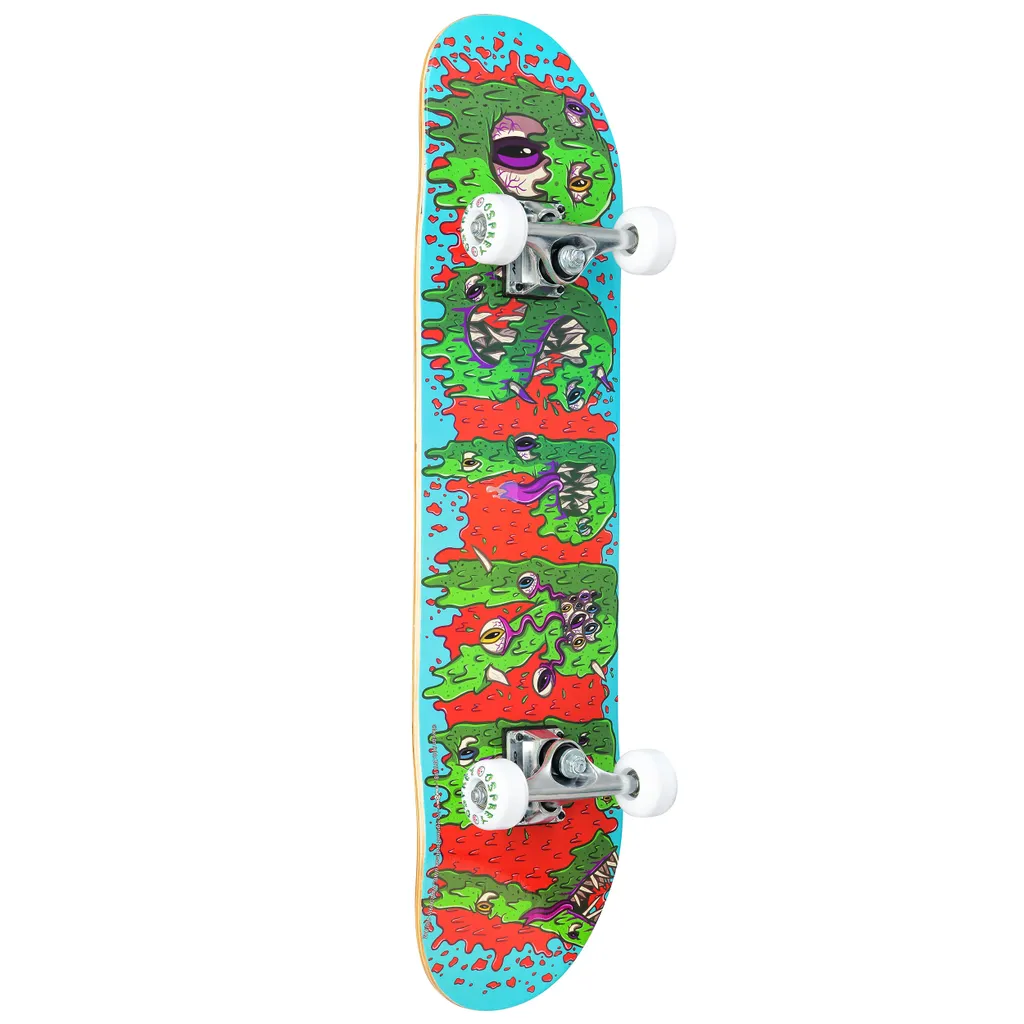 Skateboard Osprey Slime Edition 31 Pouces Antidérapant avec Roulements Abec 5
