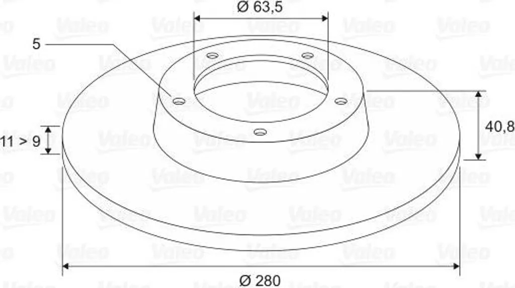 Disque de frein Valeo qualité origine pour Ford Focus et Volvo S40 V50