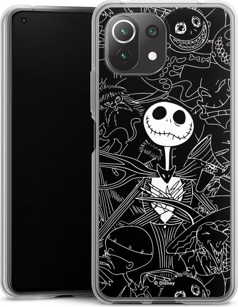 DeinDesign Handyhülle für Xiaomi Mi 11 Lite Silikon Hülle Case Smartphone Schutzhülle Disney Halloween Nightmare Before Christmas