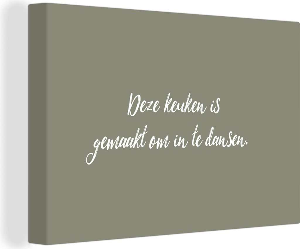 OneMillionCanvasses - Leinwandbilder - 150x100 cm, Diese Küche ist zum Tanzen gemacht - Sprichwörter - Zitate, Wandbilder Kunstdruck Wanddekora...
