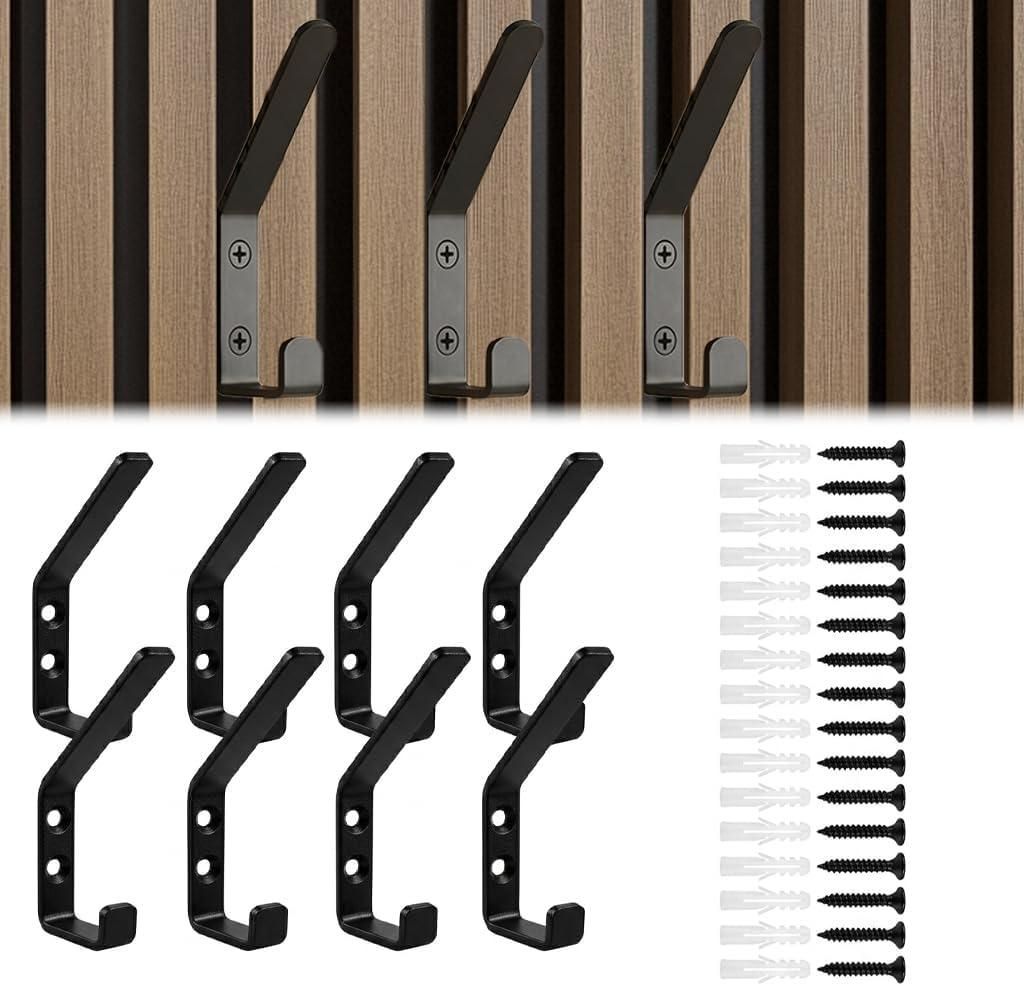 Ganchos de pared metálicos, color , 8 unidades, con doble Imagen del producto 