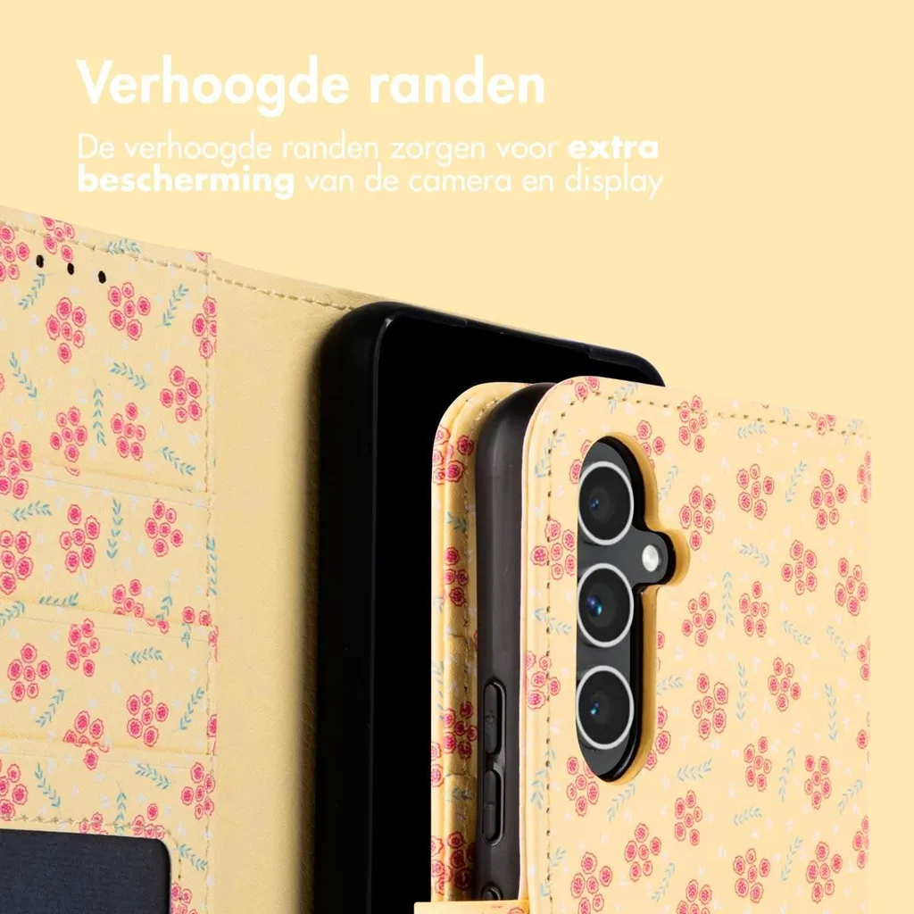 Custodia a libro imoshion Design Samsung Galaxy A54 (5G) - Sunny Yellow Petite Flowers - 6