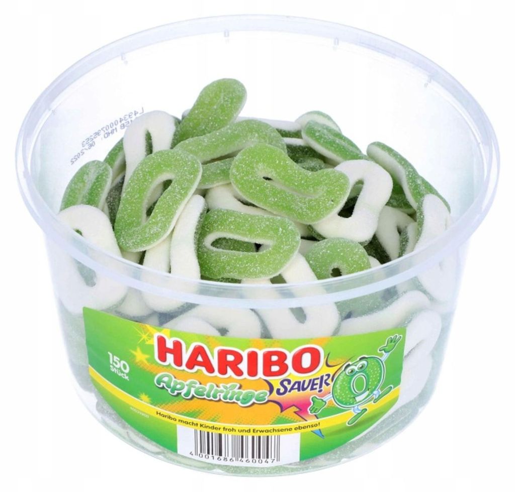 Bonbons gélifiés Apfelringe Sauer, 150 pièces, 1,2 kg - Image du produit 
