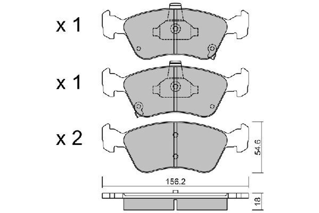 AISIN Bremsbeläge Satz Vorne Bremsklötze für TOYOTA Avensis Kombi (T22) BPTO-1920