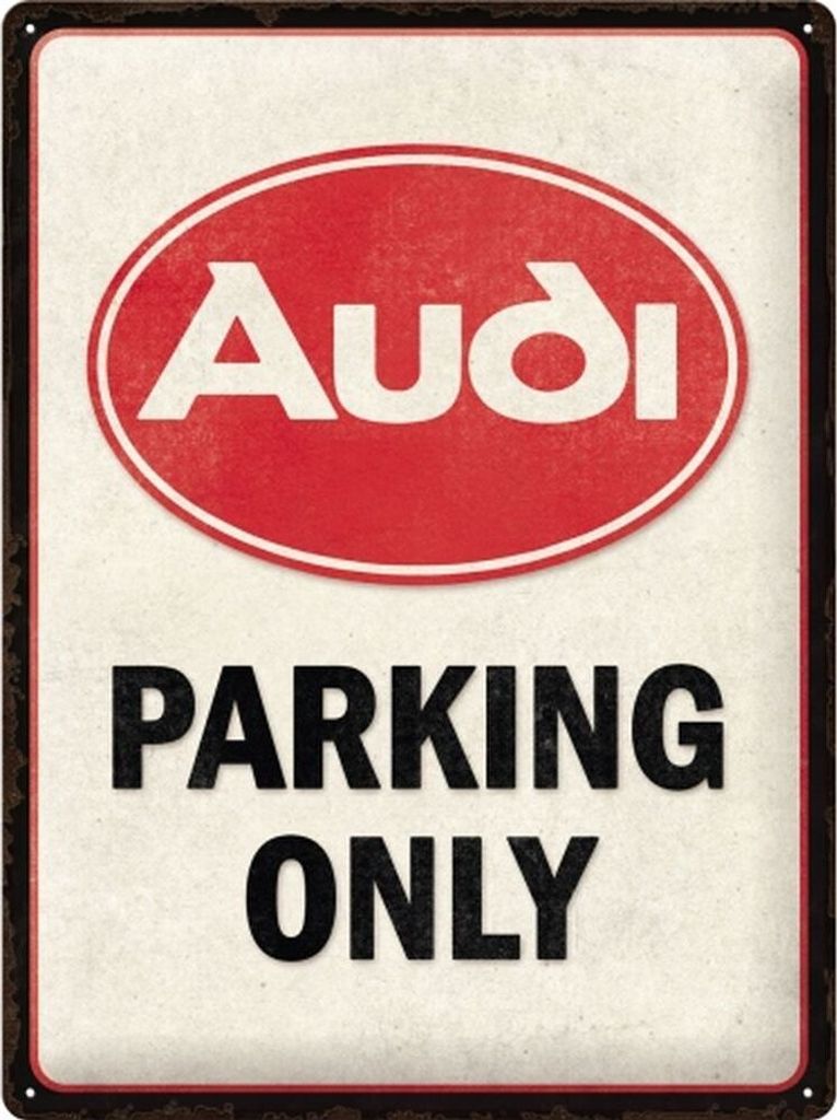 Nostalgic-Art - Blechschild 30 x 40 cm - Audi - Audi Parking Only