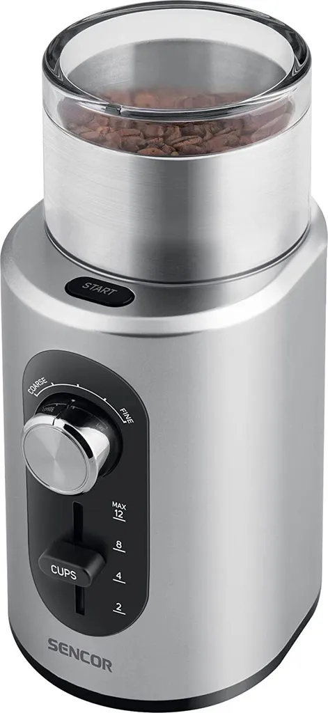 Moulin à café électrique 200W argenté - Broyeur grains inox haute précision