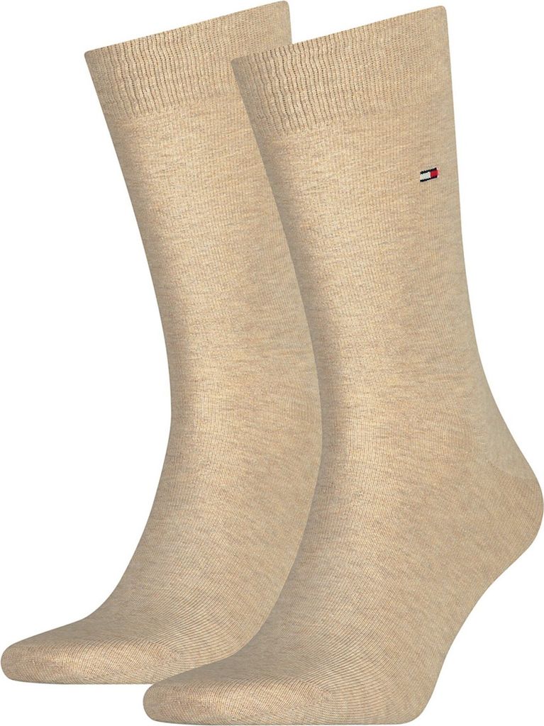 2er Pack TOMMY HILFIGER Classic Socken Herren 369 - light beige melange 47-49