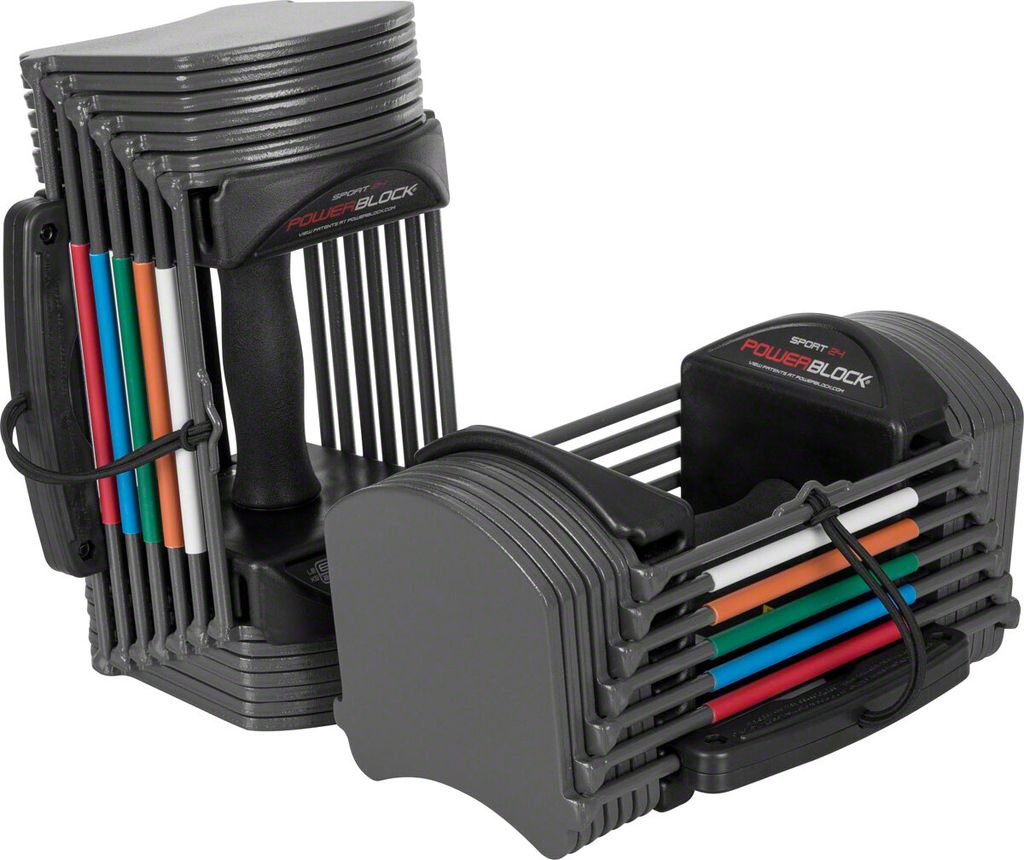 Power Block Hantel 24, Verstellbare Kurzhantel, Powerblock, 1,5 - 11 kg, Paar