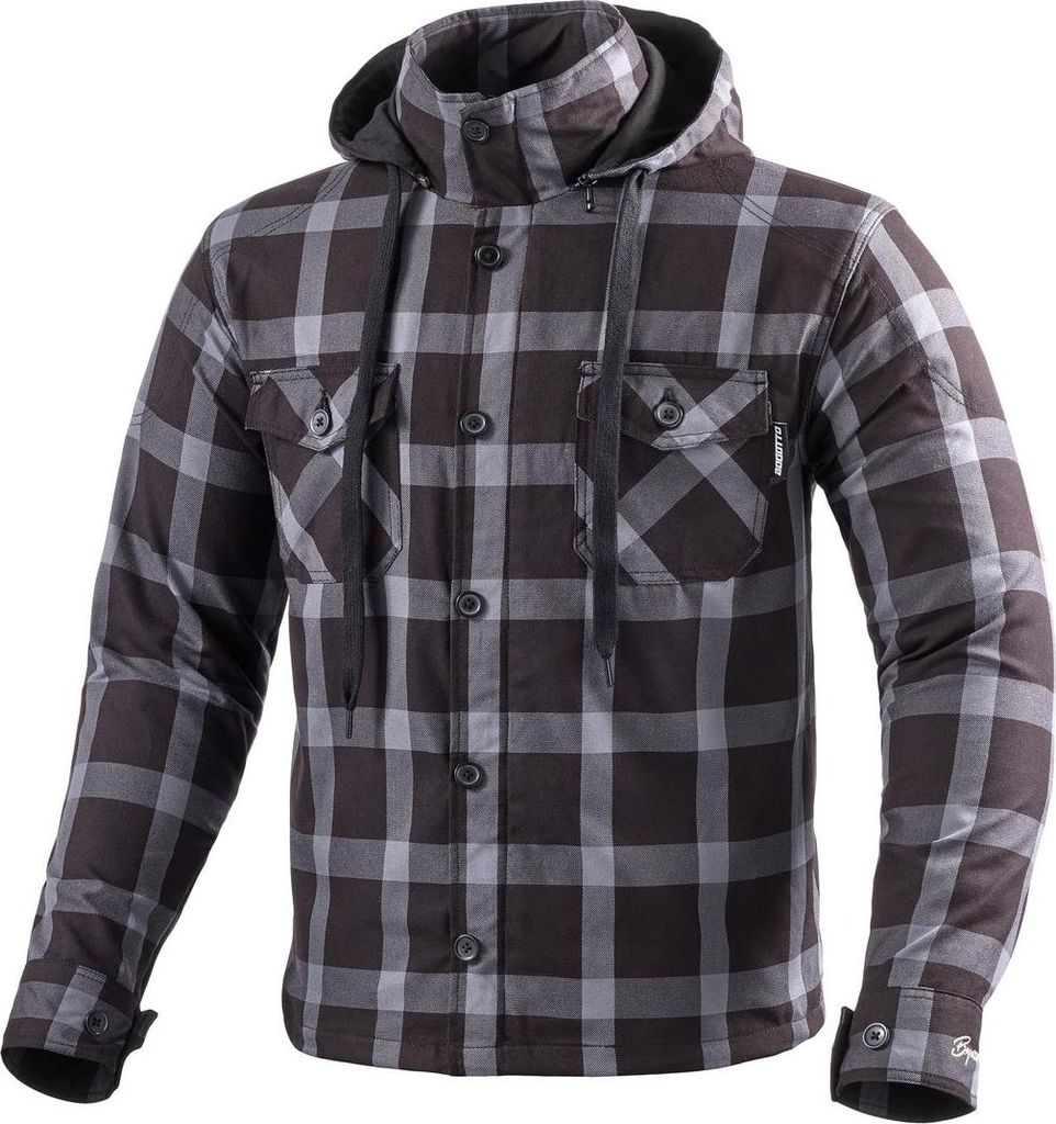 Bogotto Lumb-R Motorrad Zip Hoodie, schwarz, XL