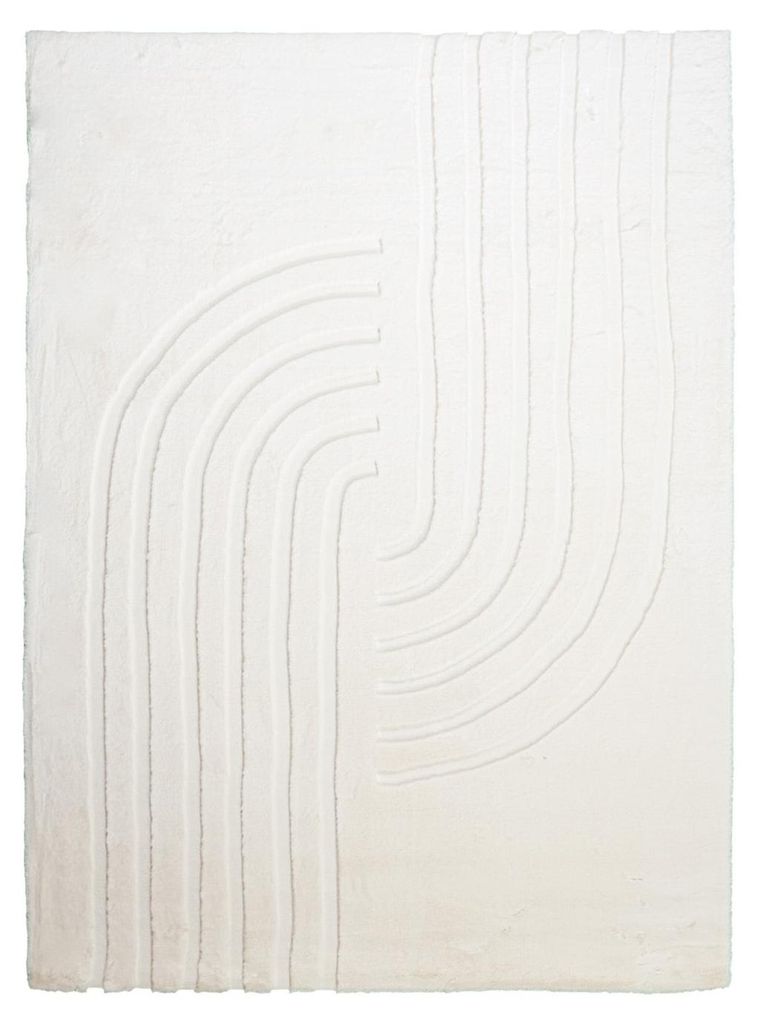 Hochflor Teppich - Carvy Curves Creme Produktbild 
