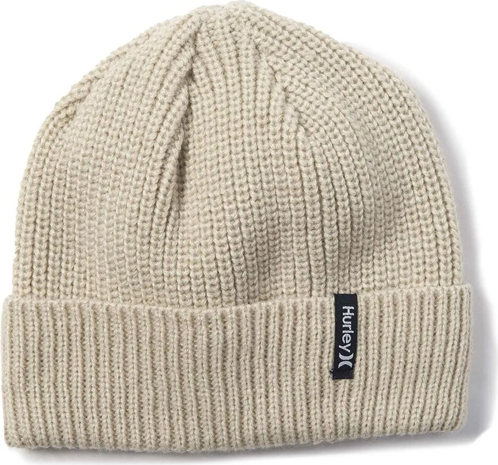 Hurley Max Cuff 2.0 Beanie Beige - Accessorio Uomo Elegante