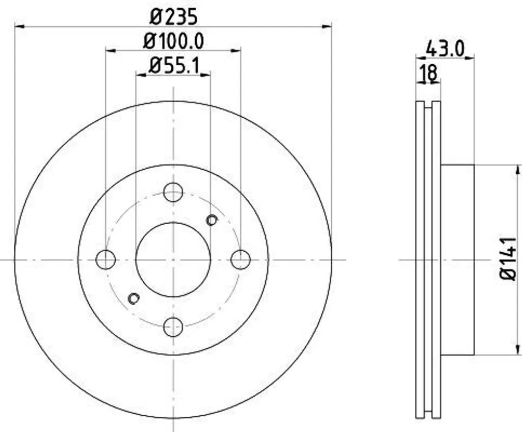 Disque de frein haute performance HELLA 8DD 355 107-281 anti-voile