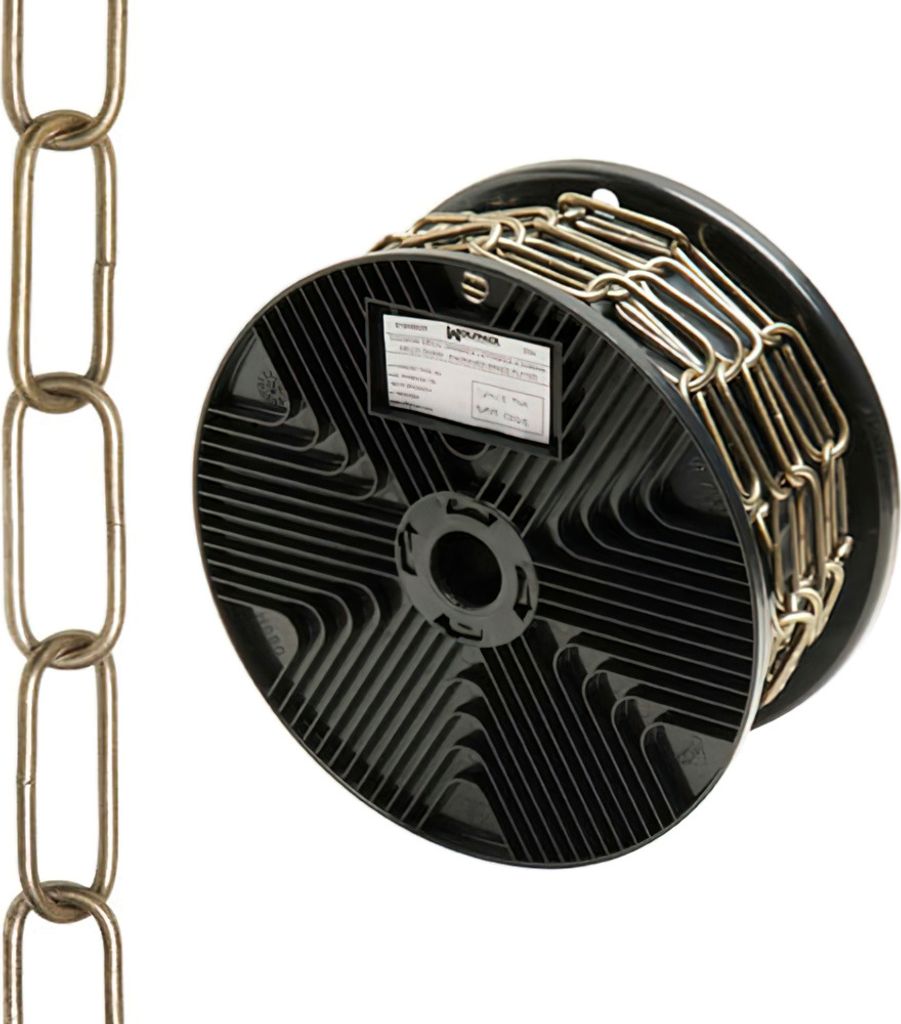 Glatte Dekorationskette für Leder 3,4x43 mm. 20 Meter Rolle