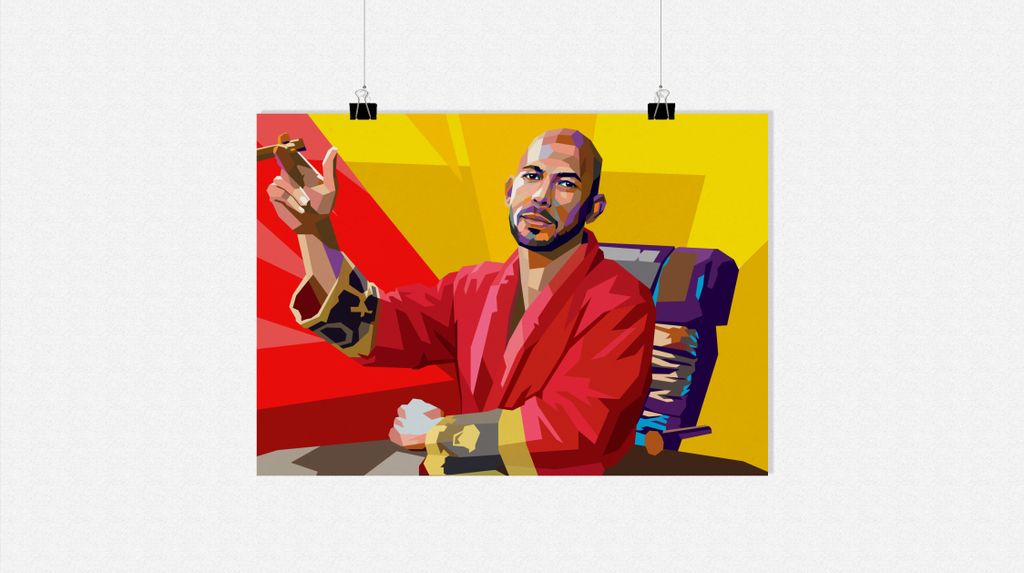 Andrew Tate Poster - Pop Art Poster - Social Media Influencer Poster - WPAP Poster - 71x51cm - Perfekt zum Einrahmen