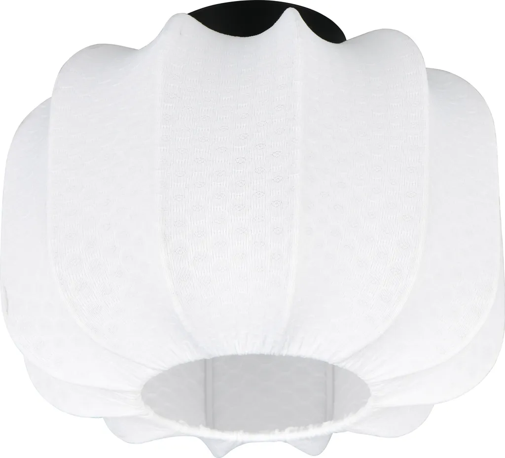 Plafonnier Textile Blanc Anti-Éblouissement 25cm Style Japandi pour LED