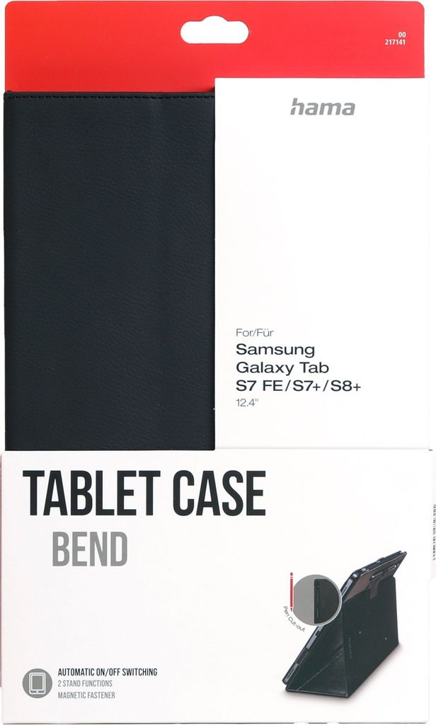 Tablethoes Bend zwart voor Samsung Galaxy Tab S7 FE/S7+/S8+ Productafbeelding 