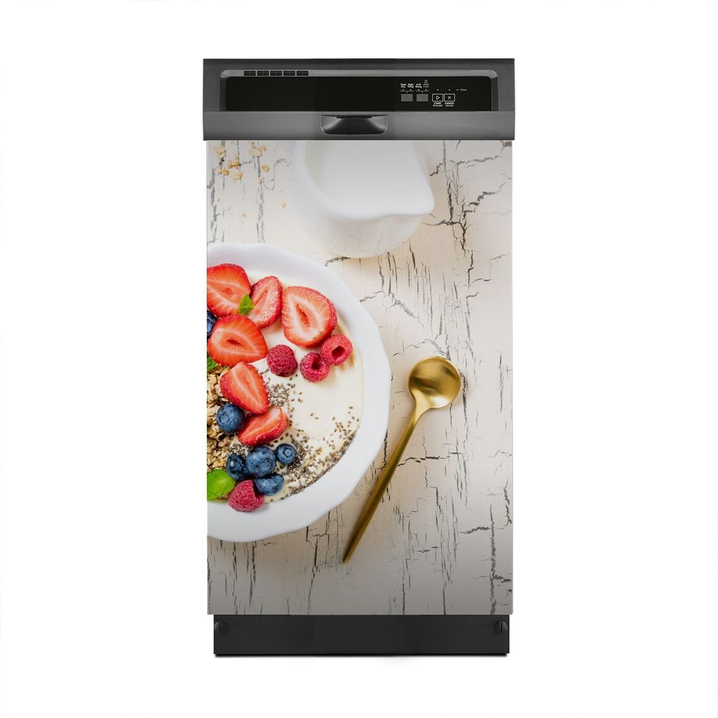 Aufkleber sticker 45x70 cm Dekorative folie Spülmaschine - Müsli zum FrühErdbeeren