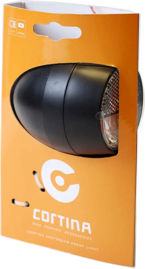 Faro Cortina Amsterdam Batteria Nera | Luce LED Bici City & U4 Originale