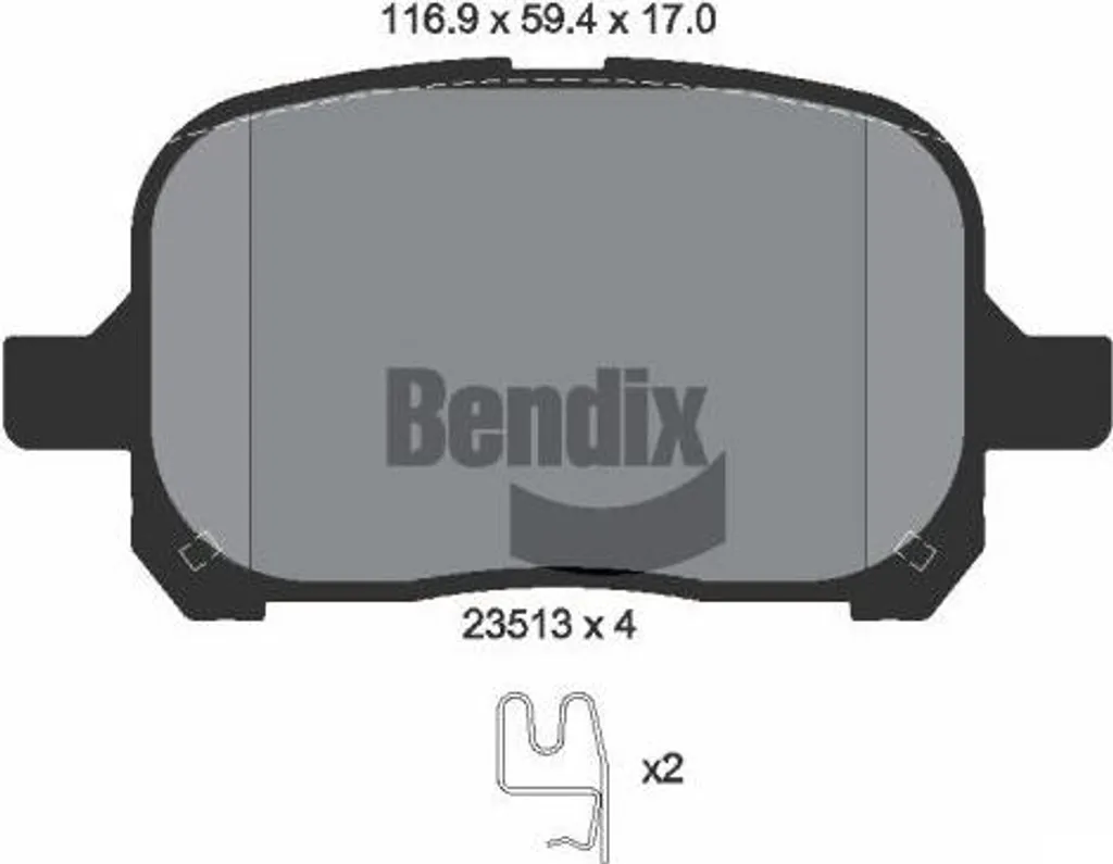 Plaquettes de frein BENDIX BPD1998 OE 0446533230 pour Camry et Previa